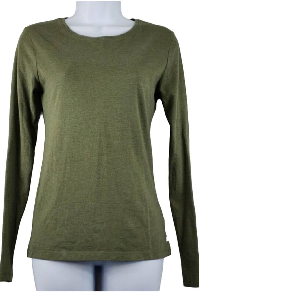 Victoria's Secret Scoop Neck Olive Green LS Tee XS